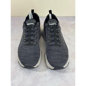 Skechers Mens 8.5 Go Walk Waveport Black/Gray Casual Shoes Sneakers Slip On